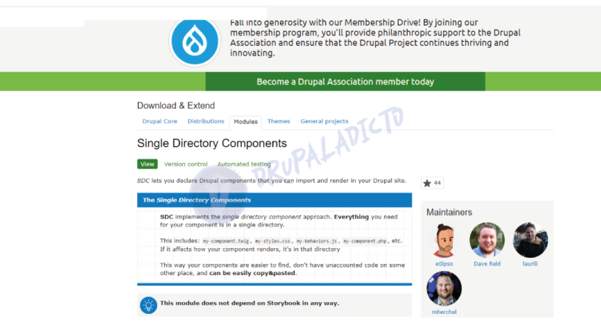 sdc module Drupal | Drupaladicto - Consultores especializados en Drupal y Symfony